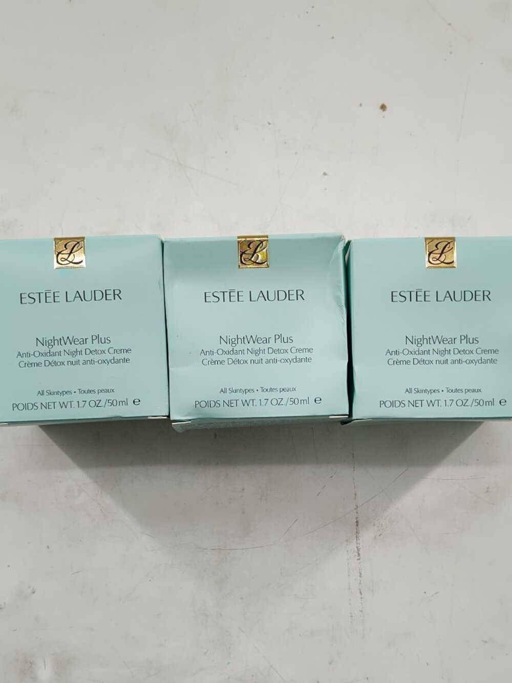 Estee Lauder Night Wear+ Anti-Oxidant Night Detox Creme 1.7oz 3pk PA834-PA838
